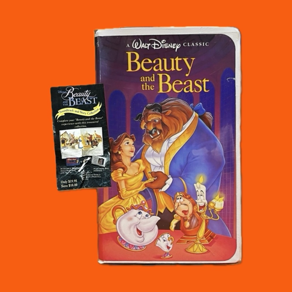 1992 Walt Disney's BEAUTY AND THE BEAST Vhs 💎Black Diamond💎 #1325